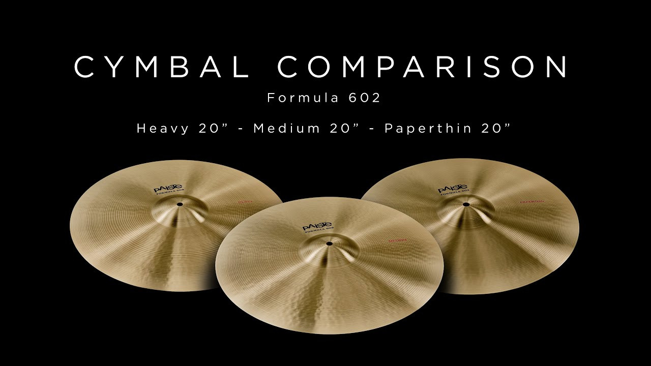 PAISTE CYMBAL SOUNDCHECK - Comparison Formula 602 - 20