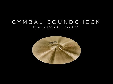 PAISTE CYMBAL SOUNDCHECK - Formula 602 Thin Crash 17