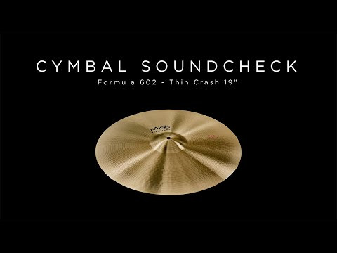 PAISTE CYMBAL SOUNDCHECK - Formula 602 Thin Crash 19
