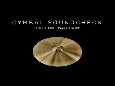 PAISTE CYMBAL SOUNDCHECK - Formula 602 Paperthin 20