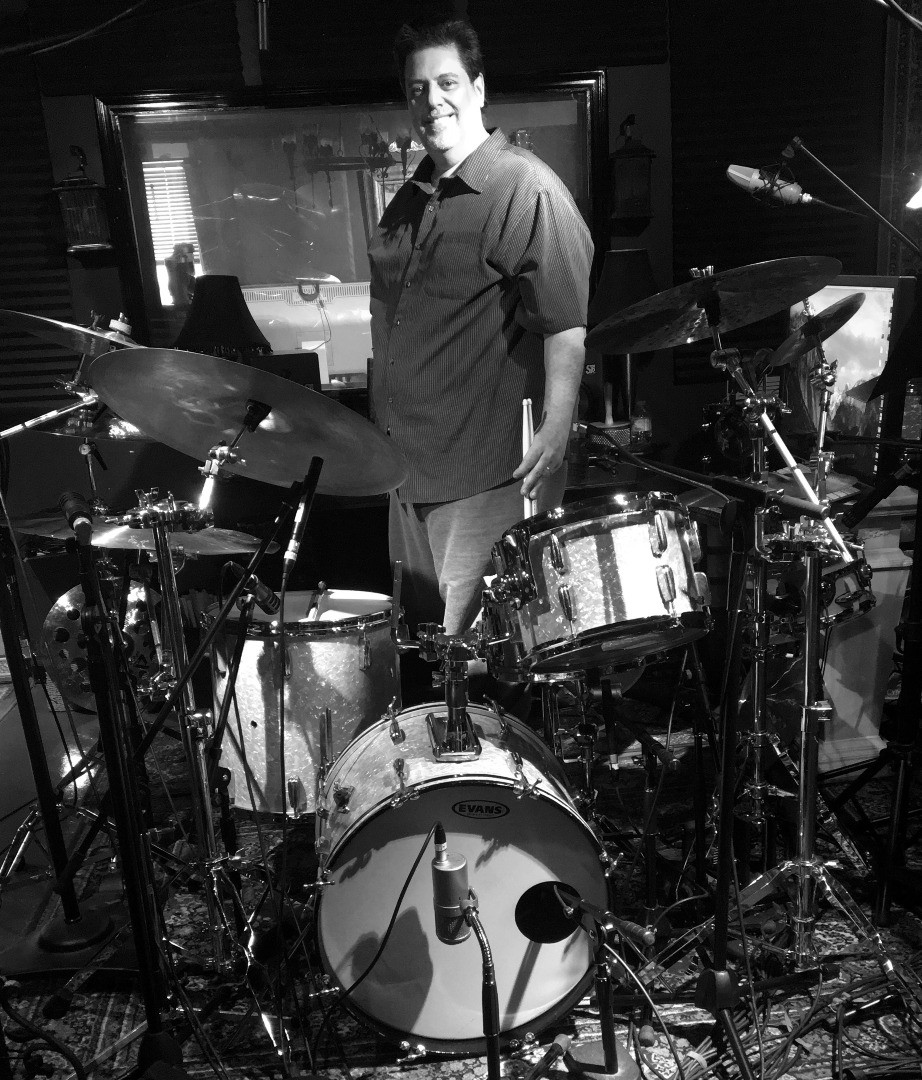 Tony Morra with Dads kit at The Downtown Batterie.jpg